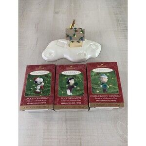 Hallmark Keepsake Snoopy Ornament  Snoopy Lucy And Charlie Brown And Dog House
